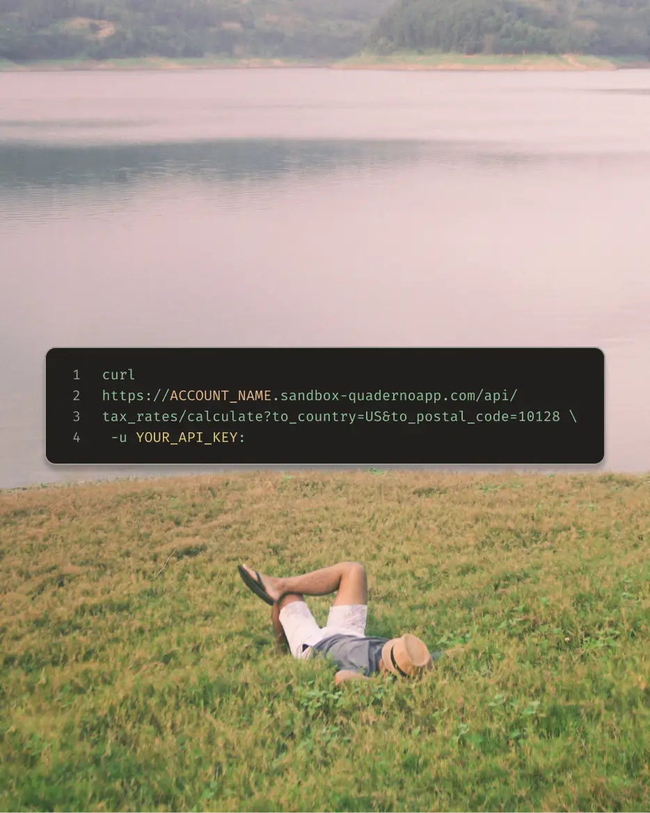 Example of a piece of code from the API documentation