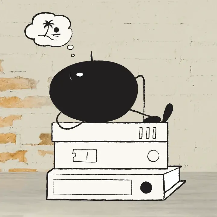 Illustation of Qoodle relaxed